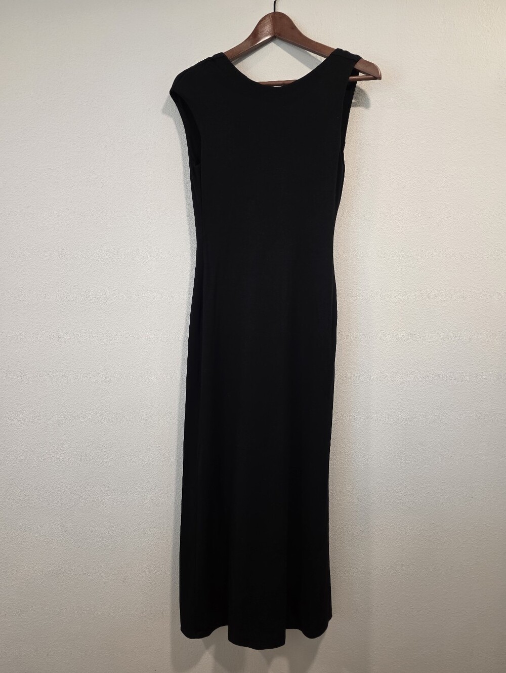 Reformation Black Sleeveless Low Back Midi Knit Dress